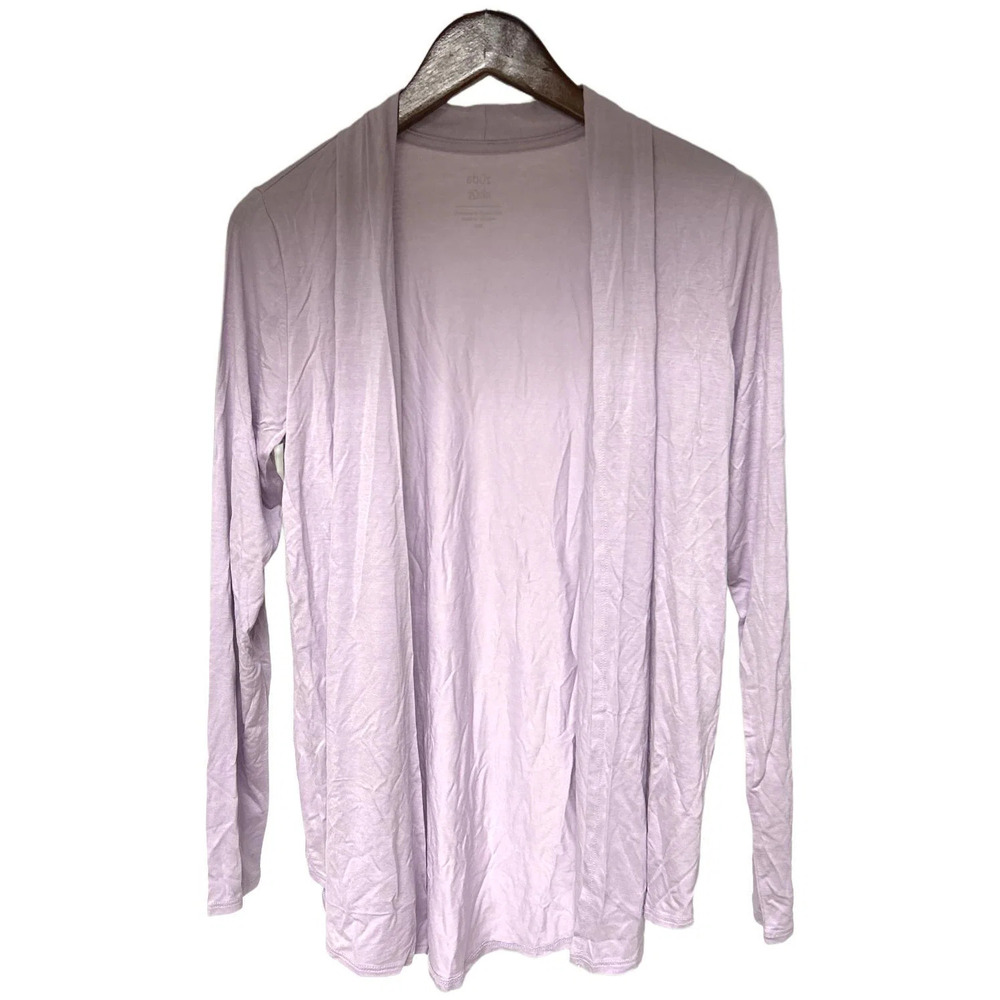 Zuda Z-Refresh Aloe Infused Open Front Cardigan Lavendar - Regular